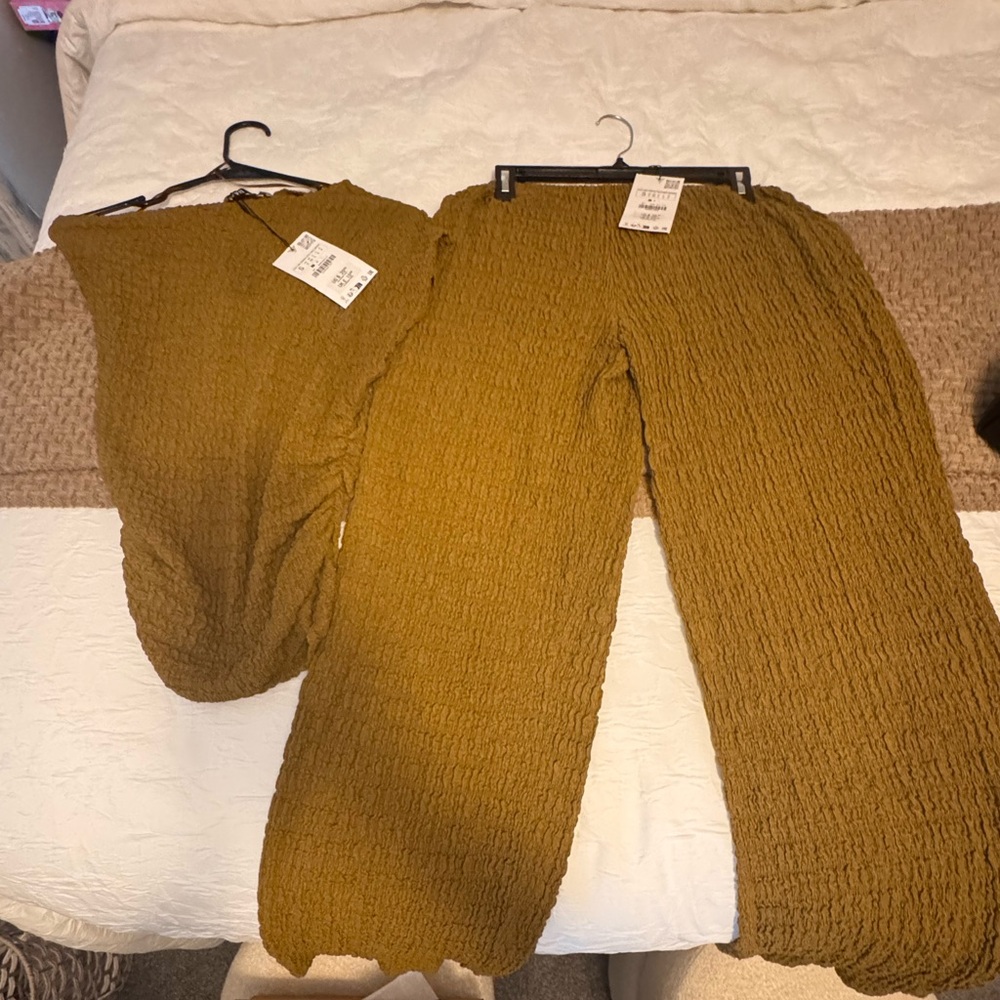 Co-Ord Textured Asymmetric Set - Ladies Top and Matching Textured Pant